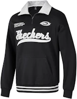 Skechers Alphabet Print Long Sleeve Polo Sweatshirt Unisex Carbon Black P424U028-0018 Skechers Alphabet Print Long Sleeve Polo Sweatshirt Unisex Carbon Black P424U028-0018