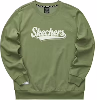 Skechers Alphabet Print Unisex Pullover Crewneck Sweatshirt - Chrome Green L323U075-01MX Skechers Alphabet Print Unisex Pullover Crewneck Sweatshirt - Chrome Green L323U075-01MX