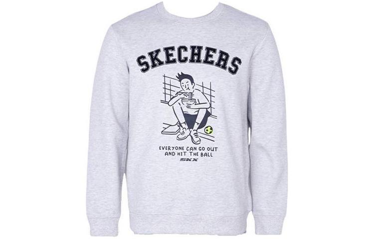 Skechers Anime Print Crewneck Sweatshirt Unisex - Gray P423U017-02F0
