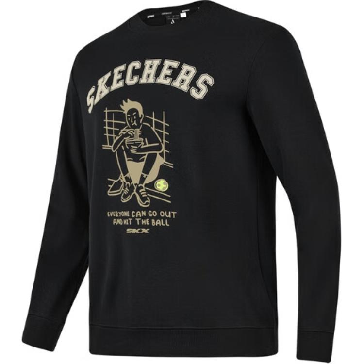 Skechers Anime Print Pullover Sweatshirt Unisex - Black P423U017-0018