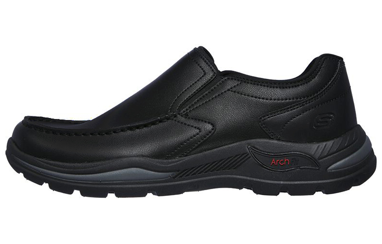 Skechers Arch Fit - Hust 'Black Slip-Resistant Low-Top Casual'