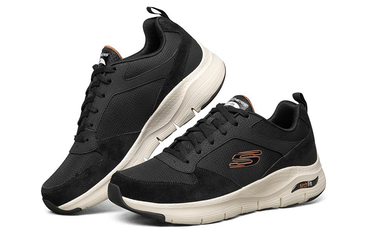 Lookbook Skechers Arch Fit 'Hitam Putih' 232101-BLK