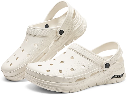 Skechers Arch Fit 'Breathable White Cutout' 243160-WNV Shop Skechers Arch Fit 'Breathable White Cutout' 243160-WNV