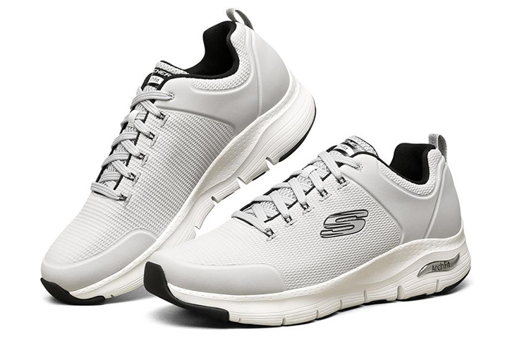 Skechers Arch Fit Low-Top Grey 'Light Gray Black' 圖 3