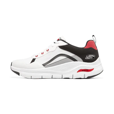 Skechers Arch Fit Shoes 'White Red Black'