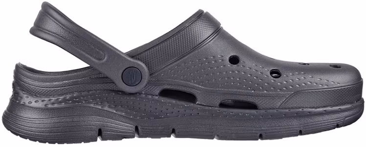 Lookbook Skechers Arch Fit-Valiant 氣墊鞋 休閒洞洞涼鞋 海軍藍