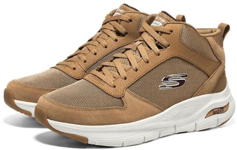 Skechers Arch Fit 減震防滑耐磨 高幫 運動休閒鞋 威士忌棕色 Lookbook Skechers Arch Fit 減震防滑耐磨 高幫 運動休閒鞋 威士忌棕色
