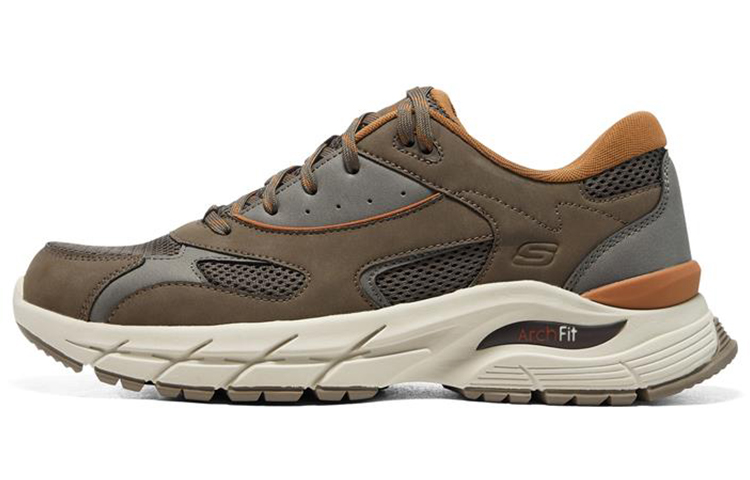 Skechers Arch Fit Baxter 'Brown Grey Yellow' 210424-TPE