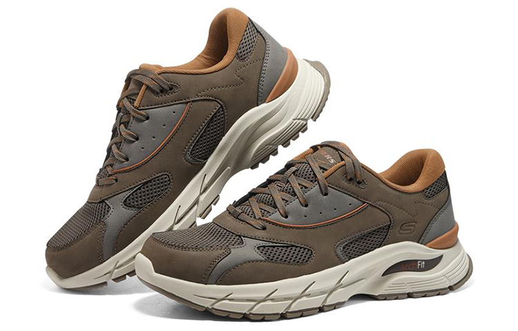 Lookbook Skechers Arch Fit Baxter ''Bruin Grijs Geel'' 210424-TPE