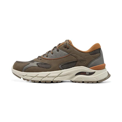 Skechers Arch Fit Baxter 'Brown Grey Yellow'