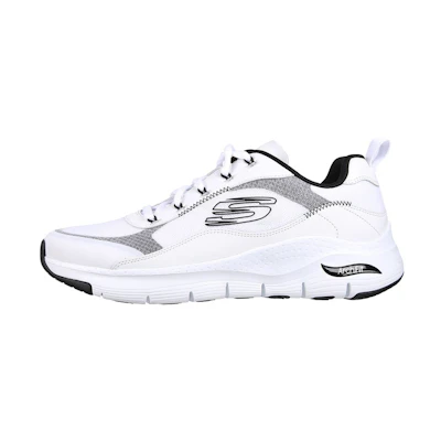 Skechers Arch Fit Black White 'Breathable Lightweight Low-Top RNNR'