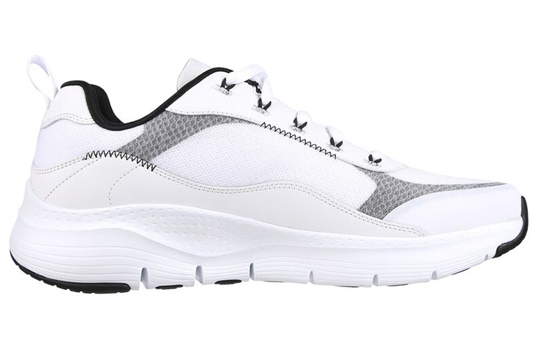 Order Skechers Arch Fit Black White 'Breathable Lightweight Low-Top Runner' 232304-WBK