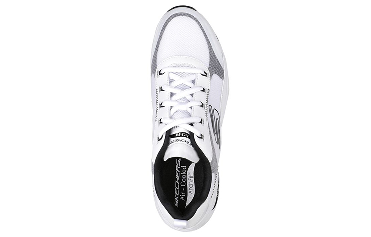 Shop Skechers Arch Fit Black White 'Breathable Lightweight Low-Top Runner' 232304-WBK