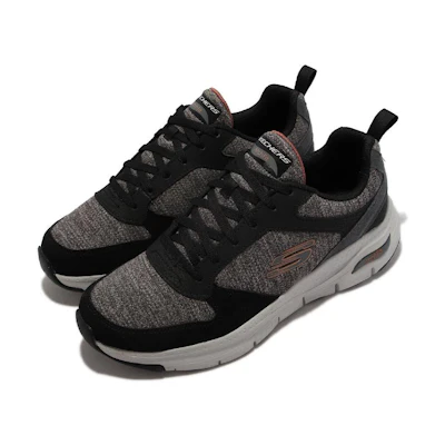 SKECHERS Arch Fit Casual Shoes Grey Black
