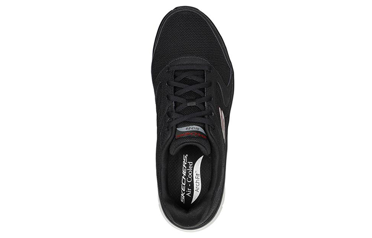 Shop Skechers Arch Fit D''lux ''Nero Rosso'' 232501-BKRD