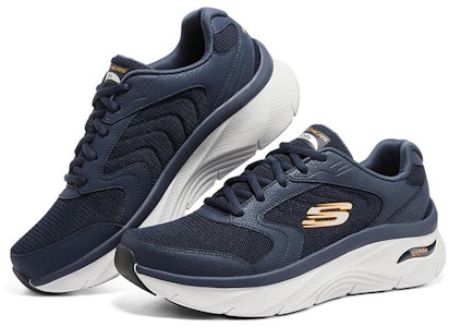 Skechers Arch Fit Dlux 'Navy Orange' Lelaki Wanita Kasut Sukan 232501-NVOR Lookbook Skechers Arch Fit Dlux 'Navy Orange' Lelaki Wanita Kasut Sukan 232501-NVOR
