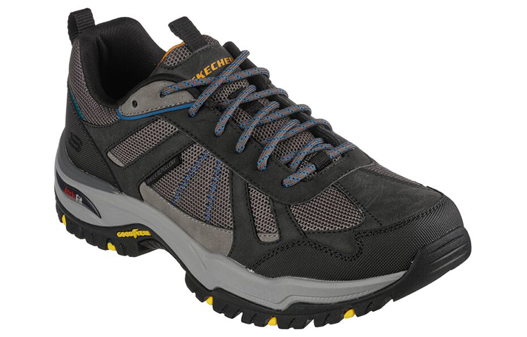 Lookbook Skechers Arch Fit Dawson 'Hitam Abu-abu' 204607-BLK