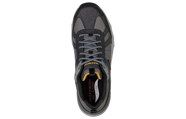 Shop Skechers Arch Fit Dawson 'Hitam Abu-abu' 204607-BLK