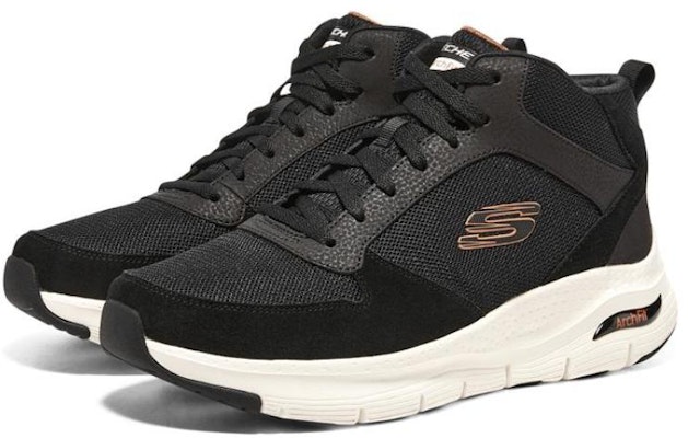 Skechers Arch Fit 減震防滑 高筒 運動休閒鞋 黑色 Lookbook Skechers Arch Fit 減震防滑 高筒 運動休閒鞋 黑色