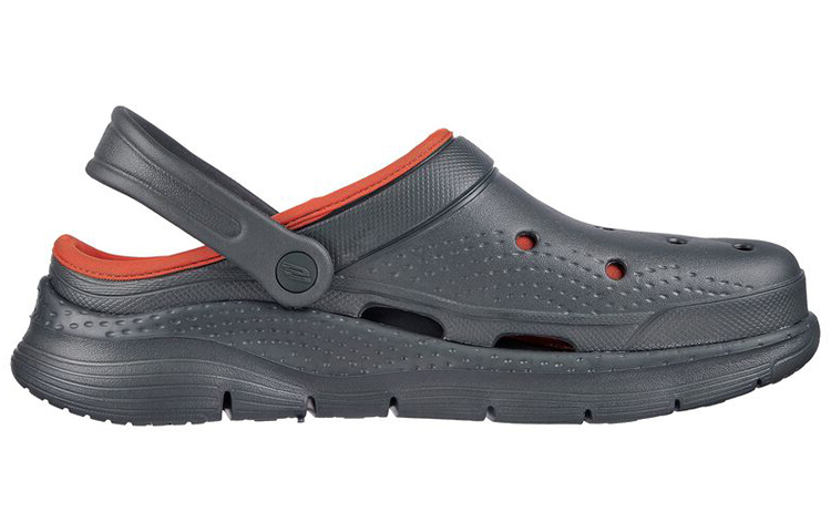 Order Skechers Arch Fit Lined-Chillaxing 'Grey Orange' 243163-OLV