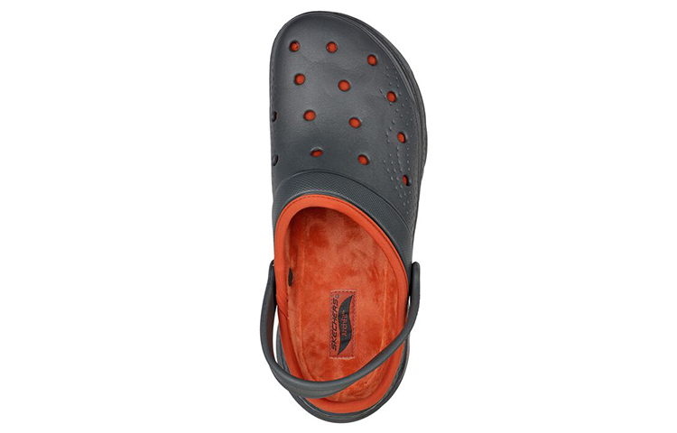 Shop Skechers Arch Fit Lined-Chillaxing 'Grey Orange' 243163-OLV