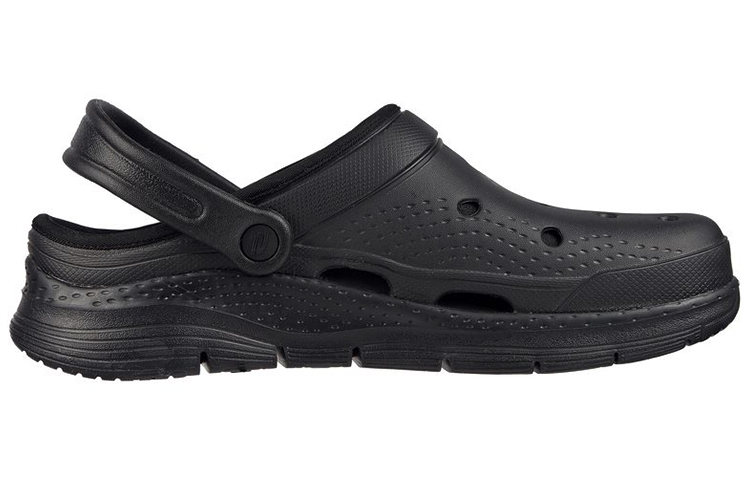 Order Skechers Arch Fit Lined-Chillaxing 'Outdoor Closed Toe Flat Black' 243163-BBK