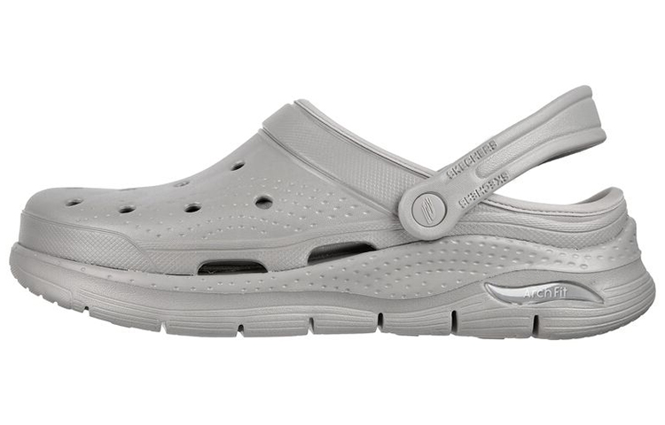 Skechers Arch Fit Lined-Chillaxing 'Outdoor Open-Toe Flat Gray' 243163-GRY