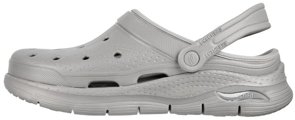 Skechers Arch Fit Lined-Chillaxing 'Outdoor Open-Toe Flat Gray' 243163-GRY Buy Skechers Arch Fit Lined-Chillaxing 'Outdoor Open-Toe Flat Gray' 243163-GRY