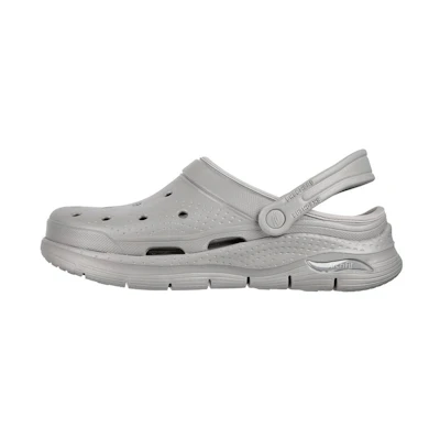 Skechers Arch Fit Lined-Chillaxing 'Outdoor Open-Toe Flat Gray'