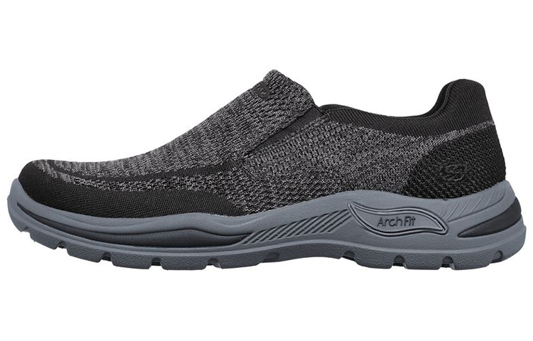 Skechers Arch Fit Motley Casual Slip-on Black Gray 204495-BLK