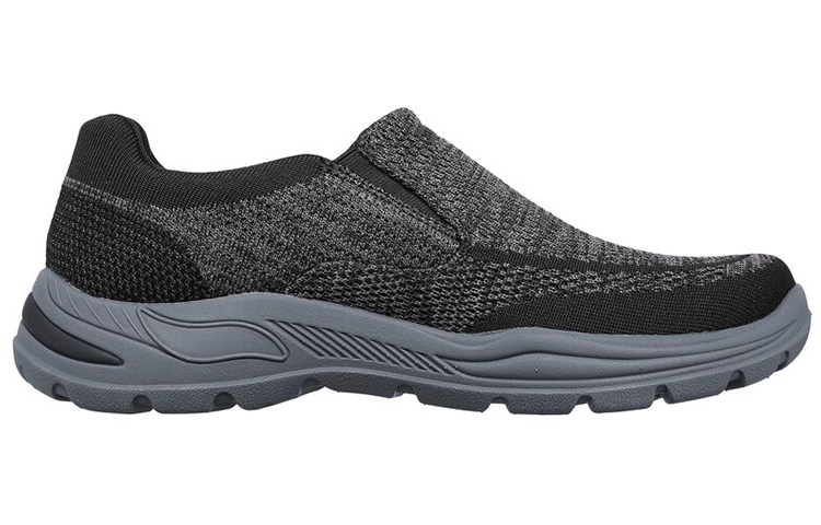 Order Skechers Arch Fit Motley Slip-on Uomo Nero Grigio Casual 204495-BLK