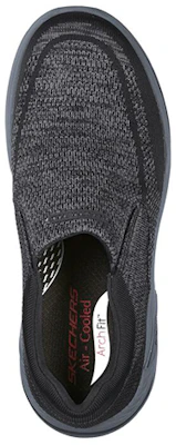 Skechers Arch Fit Motley Slip-on Uomo Nero Grigio Casual 204495-BLK Shop Skechers Arch Fit Motley Slip-on Uomo Nero Grigio Casual 204495-BLK