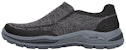 Skechers Arch Fit Motley Kasut Slip-on Kasual Hitam Kelabu 204495-BLK