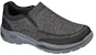 Skechers Arch Fit Motley Kasut Slip-on Kasual Hitam Kelabu 204495-BLK
