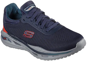 Shop Skechers Arch Fit Orvan-Trayver 舒適透氣運動鞋 藍色