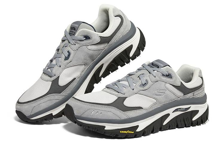 Lookbook Skechers Arch Fit Road Walker 'Abu-abu' 237332-GRY