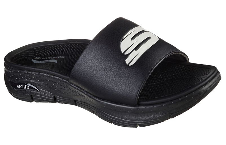 Lookbook Skechers 支撑型凉鞋 '黑白色' 237370-BLK