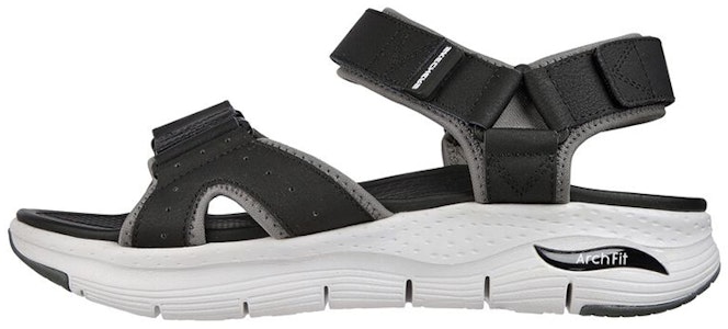 斯凯奇弓形鞋垫凉鞋“黑白灰” 237372-BKW Buy 斯凯奇弓形鞋垫凉鞋“黑白灰” 237372-BKW