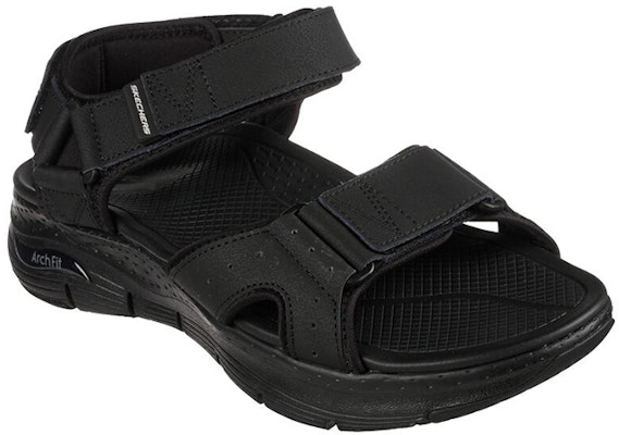 Skechers Arch Fit Sandal 'Comfort Sport Black' Sepatu Sandal Nyaman Hitam. 237372-BLK Lookbook Skechers Arch Fit Sandal 'Comfort Sport Black' Sepatu Sandal Nyaman Hitam. 237372-BLK