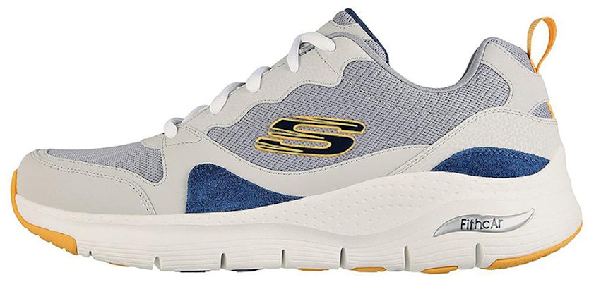 Skechers Arch Fit Sport 低筒 跑步鞋 男款 白灰黃 Buy Skechers Arch Fit Sport 低筒 跑步鞋 男款 白灰黃