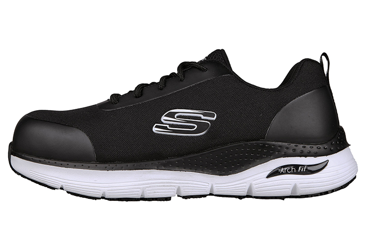 Skechers Arch Fit SR-Ringstap Alloy Toe 'Black White' 200086-BKW