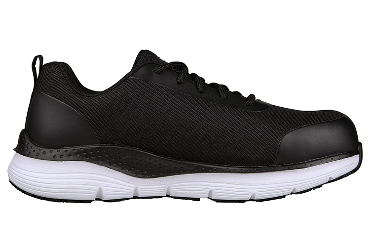 Order Skechers Arch Fit SR-Ringstap Alloy Toe 'Black White' 200086-BKW