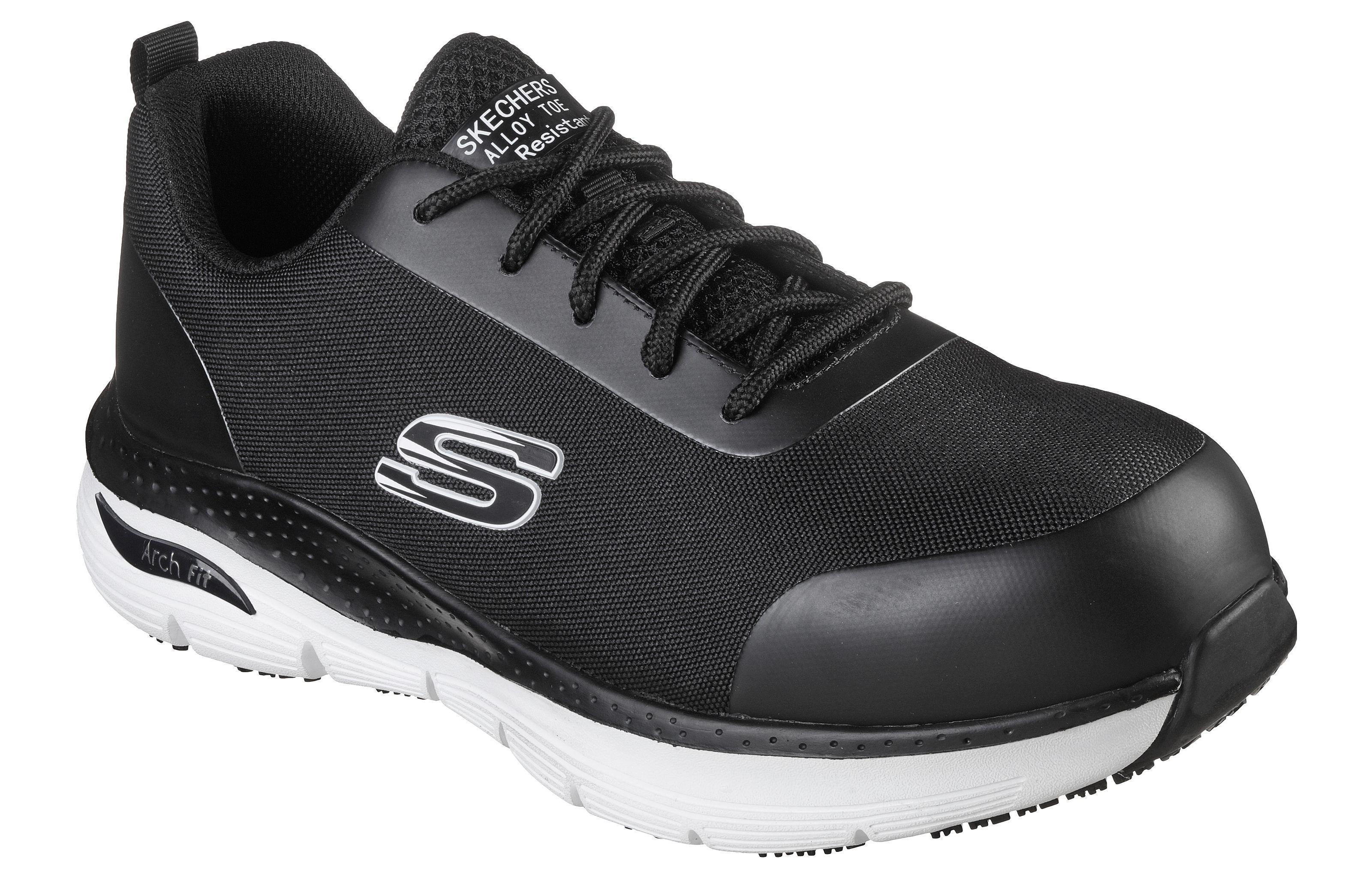 Lookbook Skechers Arch Fit SR-Ringstap Alloy Toe 'Black White' 200086-BKW