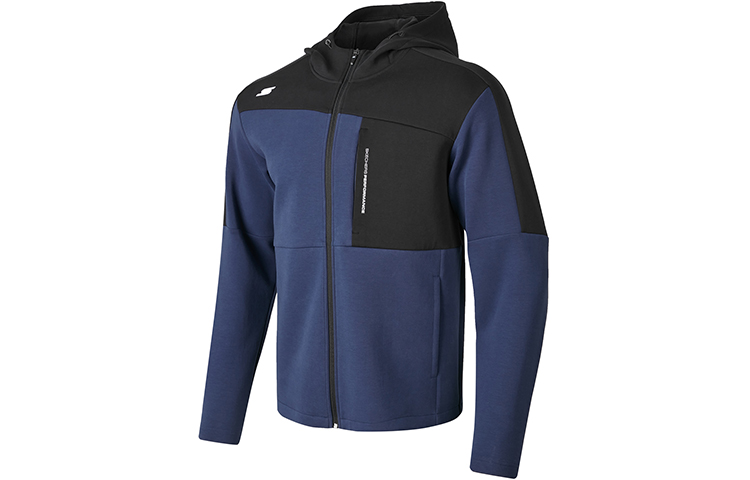 Skechers BASIC Colorblock Knit Hoodie Jacket Navy Academy Blue P423M098-02MZ