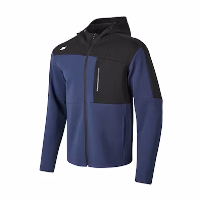 Skechers BASIC Colorblock Knit Hoodie Jacket Navy Academy Blue P423M098-02MZ