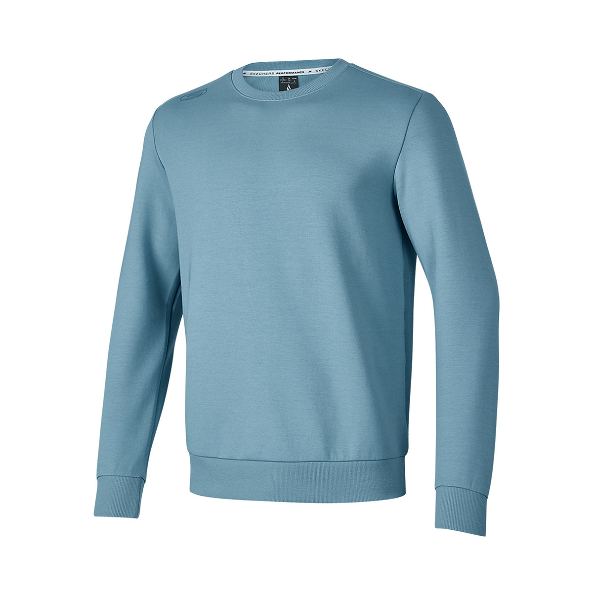 Skechers Basic Sports Series Long-Sleeve Sweatshirt - Mist Gray Blue P424M149-01N9
