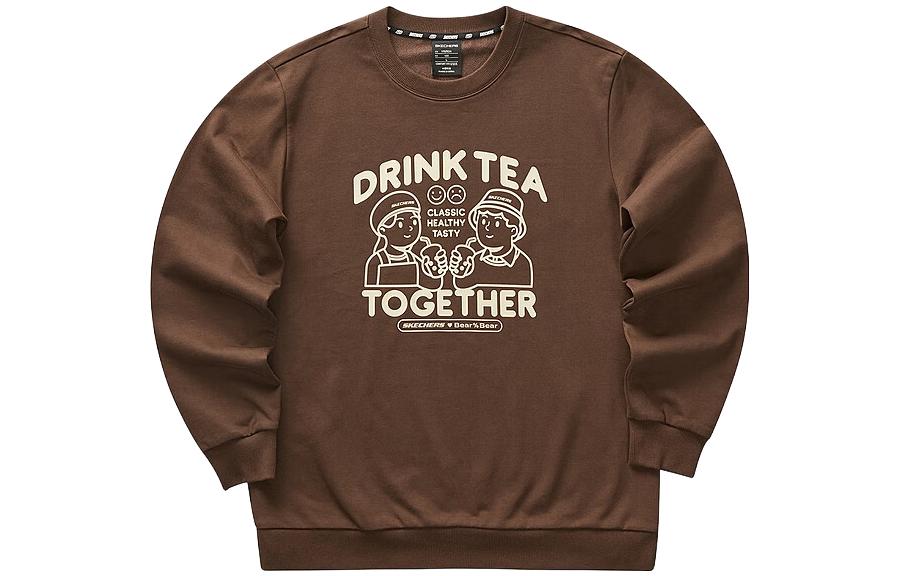 Skechers Bear Print Knit Pullover Crewneck Sweatshirt Unisex L423U052-03JJ