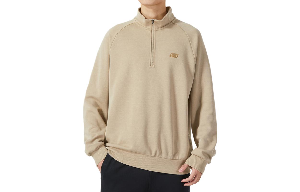 Skechers Beige Casual Half-Zip Pullover Sweatshirt L323M019-01GA