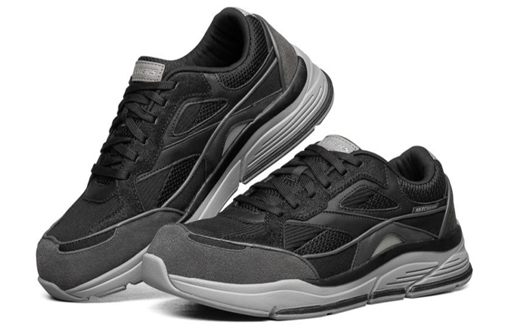 Lookbook Skechers Benago 'Black Grey' 66266-BLK