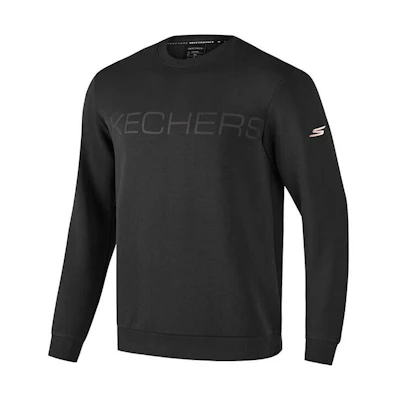 Skechers Black Crewneck Printed Pullover Sweatshirt P123M007-0018